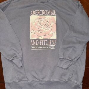 Abercrombie Kids Gray Sweatshirt with Pink Graphic